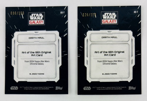 2024 Topps Star Wars Galaxy Chrome DARTH MAUL Refractor 2X AS-7 /150 & /175 - Picture 2 of 2