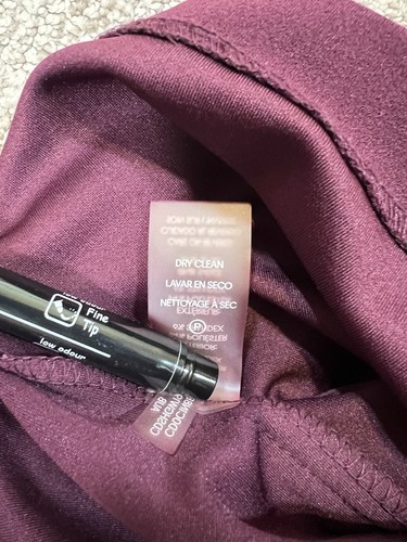 Calvin Klein Women's Dress Size 2 Purple Plum Front Zip Logo Brand New Clean - Picture 7 of 7