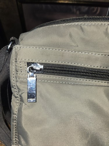 hedgren crossbody Kaki Taupe Nylon Medium Size Security RFID Handbag - Picture 3 of 12