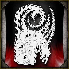 Plantilla de aerógrafo espiral de muerte Airsick