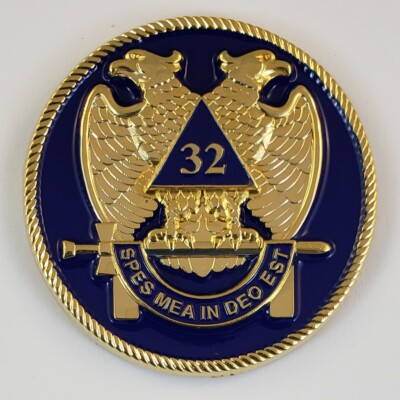 Mini Auto Emblem Scottish Rite Metal (SCA-1506) Freemason Mason
