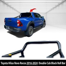 ROLL BAR DOPPIA CABINA - BAR SPORTIVO - NERO PER TOYOTA HILUX MK8 2016 IN POI