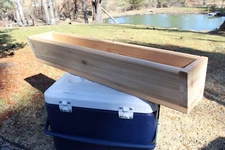 36" WINDOW FLOWER BOX SLANT FRONT NATURAL CEDAR WOOD PLANTER GARDEN PLANTS DECK