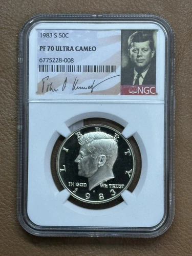 1983 S NGC PF70 ULTRA CAMEO KENNEDY HALF DOLLAR **TOP POP SIGNATURE SERIES**318