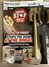 Smart Stop Hinge Pin Door Stop Bright Brass Finish