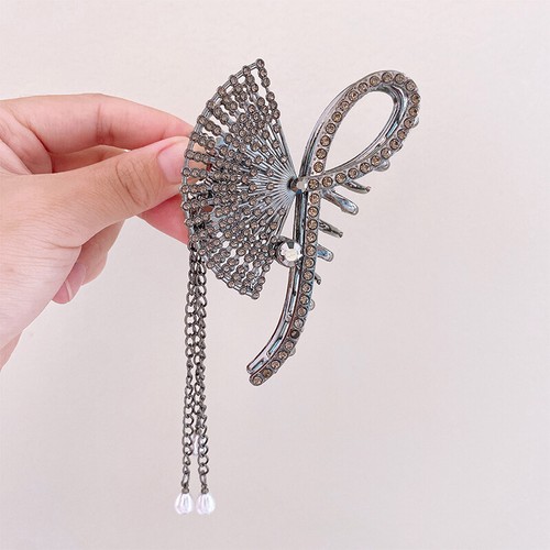 Women Rhinestone Pearls Metal Hair Claw Shark Clip Hair Clip Hair Accessories ✯ - Picture 17 of 46