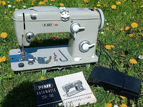 Deutsche Nähmaschine PFAFF 260 AUTOMATIC 90W Leder Jeans Seide Baumwolle Mehr da - Picture 1 of 9