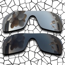 Silver Grey Black Replacement Lenses For-Oakley Batwolf OO9101 Polarized