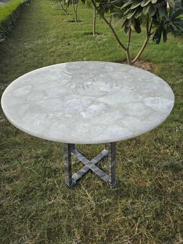 Round White Quartz Table Top | Table Top | Coffee Table Top (Customisable) - Picture 4 of 4