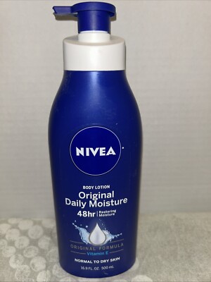 NIVEA Original Moisture Body Lotion with Vitamin E, 16.9 Fl Oz Pump Bottle