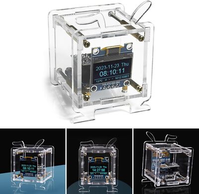 DIY Electronic Clock Kit LED Digital Clock Time Temperature Date Display USB
