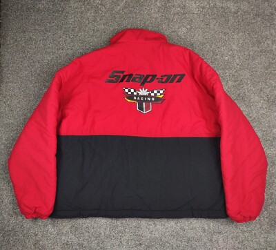 Vtg Snap-On Racing Jacket Men XXL Red Black Swingster Zip Up 90s
