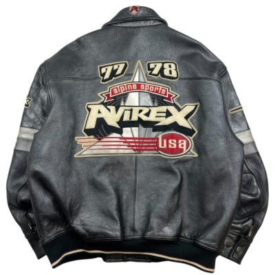 vintage】AVIREX SPORTS レザージャケット 4XL Vintage Avirex Alpine