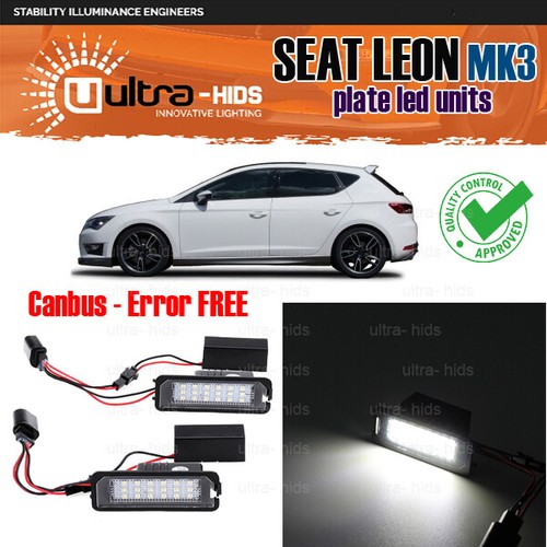 SEAT FR Mk5 6J Leon Mk2 1P Mk3 5F Altea LED License Number Plate