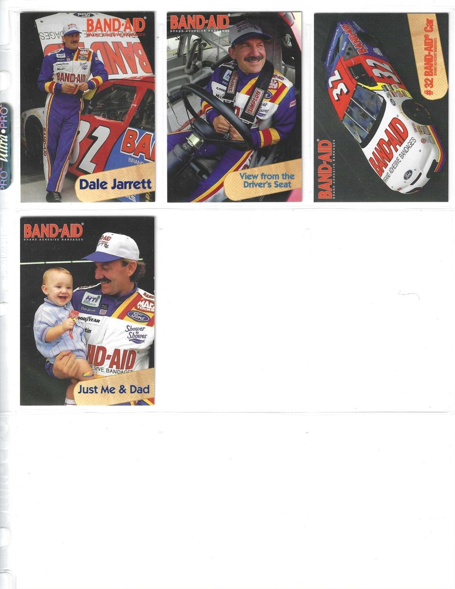 1996 Maxx BAND-AID DALE JARRETT-Complete 4 card set-Straight to