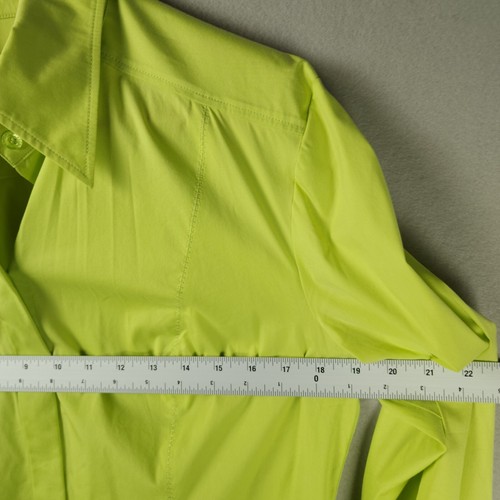 Escada limettengrüne Bluse mit Knöpfen - Langarm - Größe 42 - Bild 4 von 8