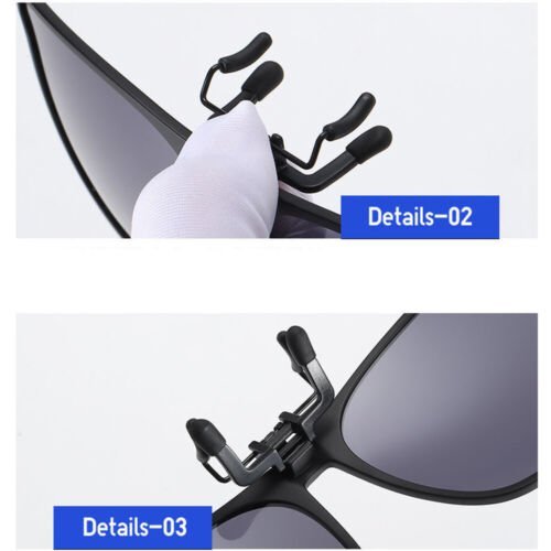 Polarized Clip-on Sunglasses Anti-glare Frame Lightweigh Flip Up Driving Gifts - Picture 7 of 23