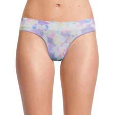 No Boundaries Women's Seamless Thong Panties Size SMALL Lavender Floral New