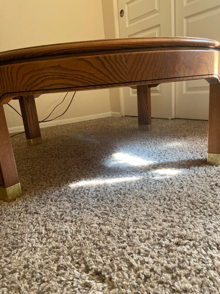 Reloj de mesa de centro Howard Miller excelente marco de roble 42X16 sin mascotas niño humo EE. UU. Foto 2 de 3