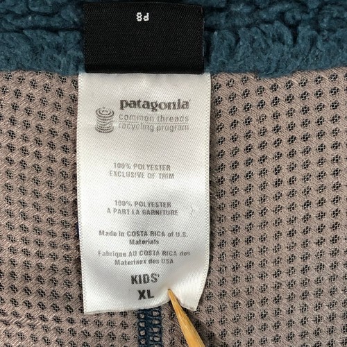 Patagonia Retro-X Deep Pile Fleece Pocket Jacket 2009 Blue YOUTH Unisex Kids XL - Picture 9 of 12