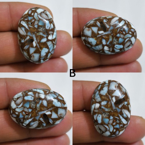Awesome Fine Copper Larimar Mix Shape Cabochon Loose Gemstone Jewelry For Making - Picture 8 of 13