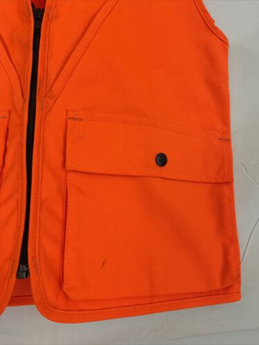 RedHead Hunting Vest Camo Safety Orange Medium Deer Shell Coated Pockets Zip - Picture 9 of 12