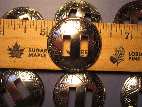 CONCHAS RUND silberfarben Metall STERNMUSTER abgestimmtes Set $6sh - Bild 7 von 7
