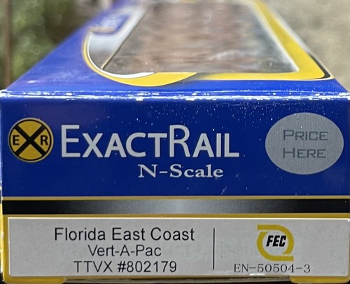 N Scale ExactRail Florida East Coast FEC Vert-A-PAC TTVX #802179 NEW NIB - Picture 19 of 19