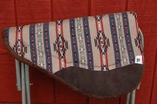 RIDERS CHOICE SADDLE PAD AZTEC BROWN BARREL FREE SHIP NEW MADE IN ALABAMA USA