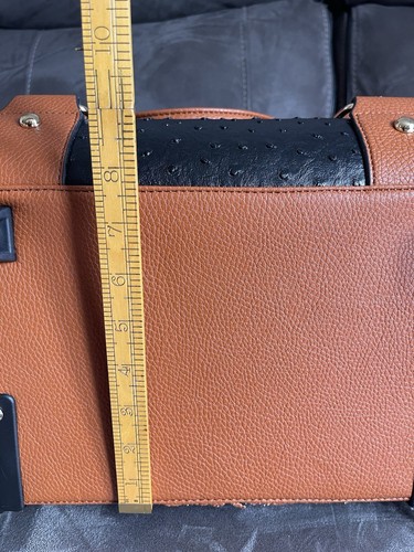 JKM & Company A-List Ostrich Computer Ipad, Laptop Rolling Tote Bag Briefcase - Picture 21 of 22