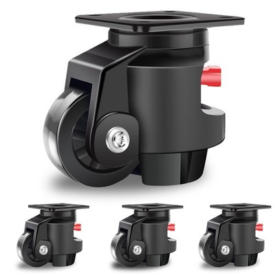Leveling Casters Wheels 6600 LBS Heavy Duty Retractable Black Nefish Ratchet