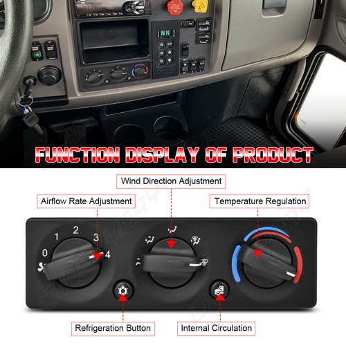 High Quality A/C Climate Control Module Panel Q21-6119 For Peterbilt Truck A+ - Picture 3 of 9