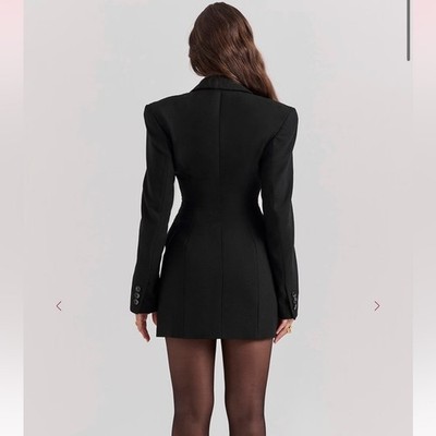amia black blazer mini dress AX Paris Women's Black Fitted Blazer Mini Dress main image 1