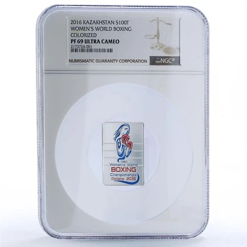 Kazakhstan 100 tenge Women World Boxing Championship Astana PF 69 NGC coin 2016