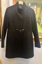 Fay cappottino nero a martingala da donna in misto lana  - Tg S -  Come Nuovo 