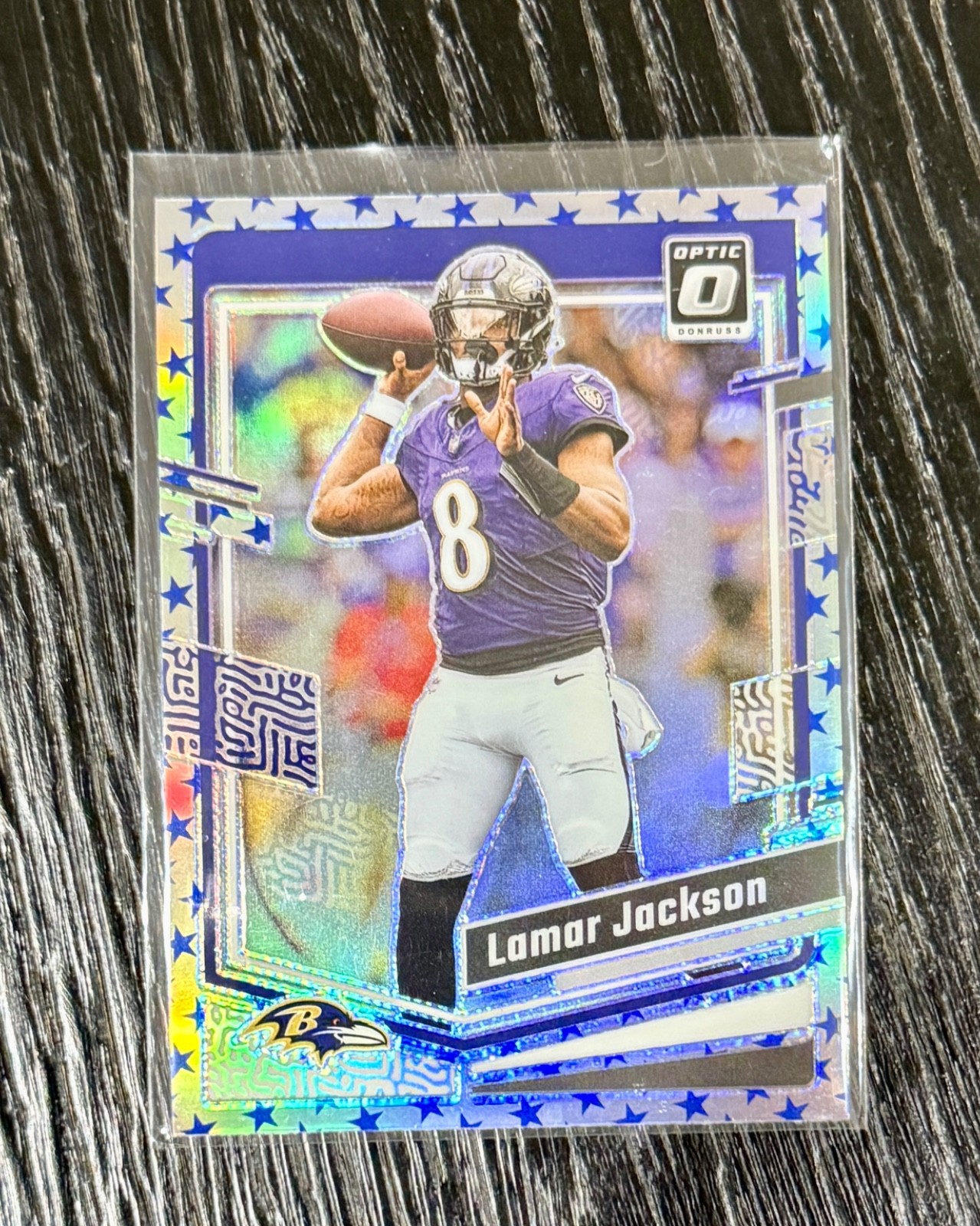 2023 Panini Donruss Optic Lamar Jackson #14 Stars Prizm - Baltimore Ravens