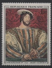 FRANCE 1967 : N° 1518 PORTRAIT DE FRANÇOIS 1ᵉʳ PAR JEAN CLOUET NEUF** LUXE