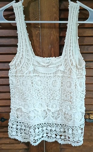 Urban Outfitters Pins And Needles Floral Crochet Tank Top Boho Hippie Size S