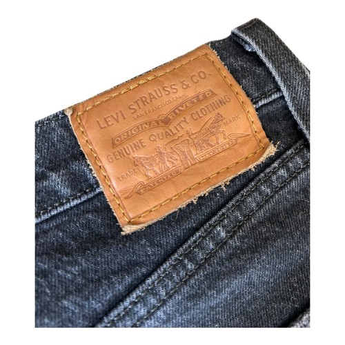 Levi’s Premium Ribcage Straight Jeans W30 L27 (Actual 30x26) Black Women’s Big E - Picture 8 of 9