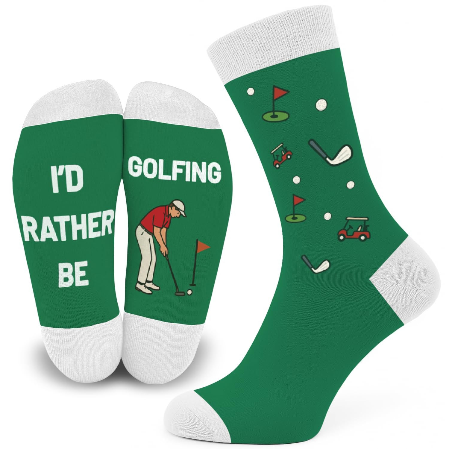 SC Products Novelty Golf Socks Funny Gifts For 6-12, Rather Be Golfing