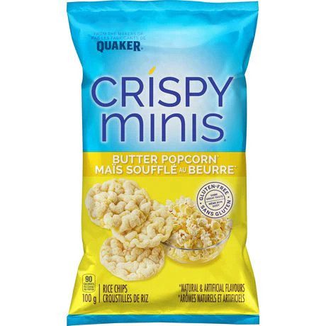 Quaker Crispy Minis Reis Chips Butter Popcorn, 100g/3,5 oz - Bild 2 von 5