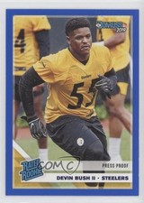 2019 Panini Donruss Rated Rookie Press Proof Blue Devin Bush II #344 0j8k