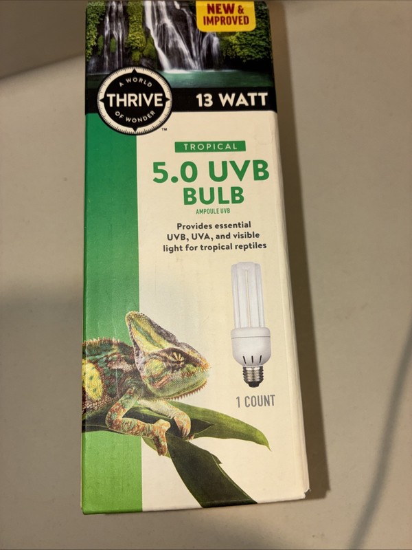 Tropical 5.0 UVB Bulb 13 Watt Reptile Heat Lamp !