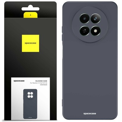 Spacecase Silikonhülle Für Realme 12 5G 12X 5G Schwarz