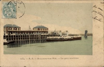 CPA Boulogne sur Mer Pas de Calais, La gare maritime - 5086048