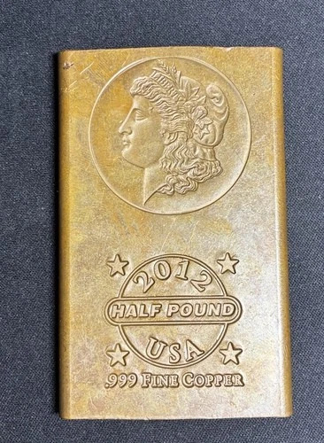 2012 – Half‑Pound Morgan Design Copper Bars (.999 Fine)