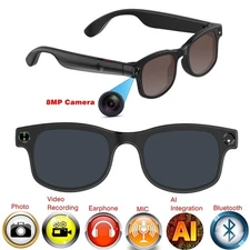 Translation AI smart glasses with camera and bluetooth and video control