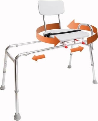 Eagle Health Supplies Swivel Sliding Shower Chair & Tub Transfer Bench (77662)