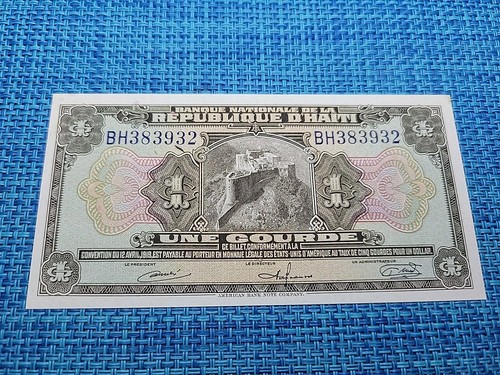 🇭🇹 Haiti 1 Gourde 1964 P-185a au/unc BANKNOTEN 082025-2
