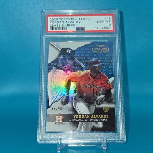 *RARE* 2020 Topps Gold Label Yordan Alvarez Rookie Class 3 Blue /50 #45 PSA 10